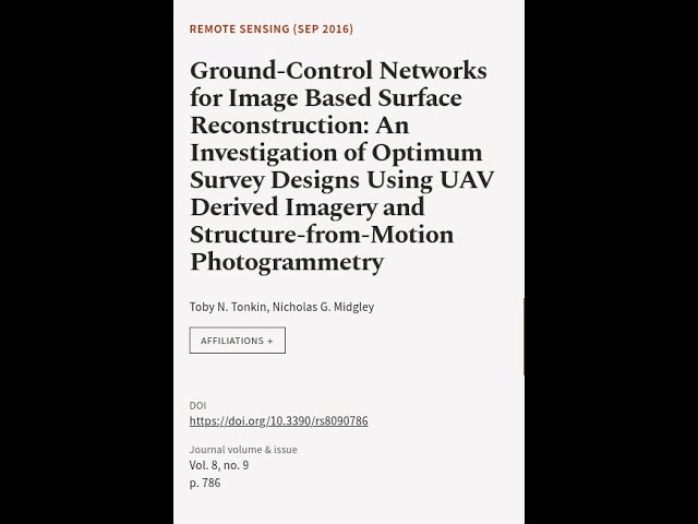 Ground-Control Networks for Image Based Surface Reconstruction: An Investigation of O... | RTCL.TV