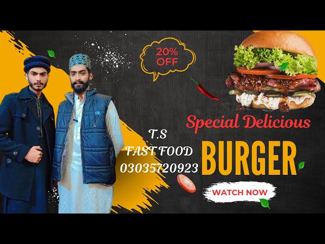 Touseef JuTT Vlog is Tasting my TS FASTFOOD restaurant Faisal Town centre flat branch number 1