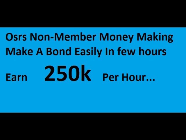 Osrs/Osbuddy Money Making Method # 16 In Urdy By Osrs Urdu (How to Make Bond)