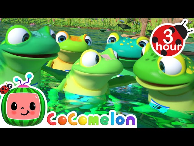 Five Little Speckled Frogs 🐸 CoComelon - Nursery Rhymes and Kids Songs | 3 HOURS | After School Club