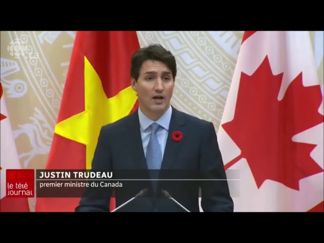 Justin Trudeau au Vietnam  en novembre 2017