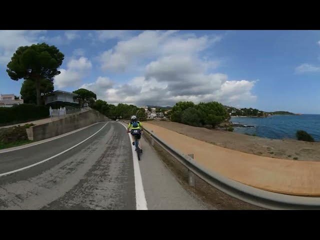 30 minute Virtual Cycling 360° VR Fat Burning Workout Coast Road Spain 4K Video