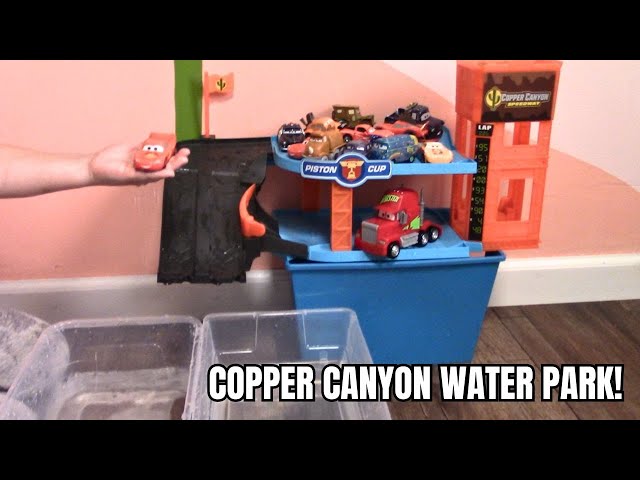 DISNEY CARS COPPER CANYON WATER PARK WITH CARS COLOR CHANGERS LIGHTNING MCQUEEN #disneycars