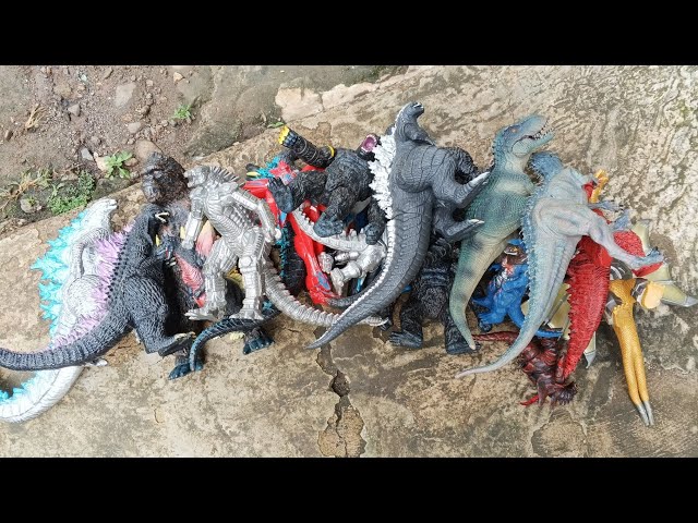 menemukan mainan earth Godzilla, shin Godzilla, burning Godzilla, milenium Godzilla, kingkong X