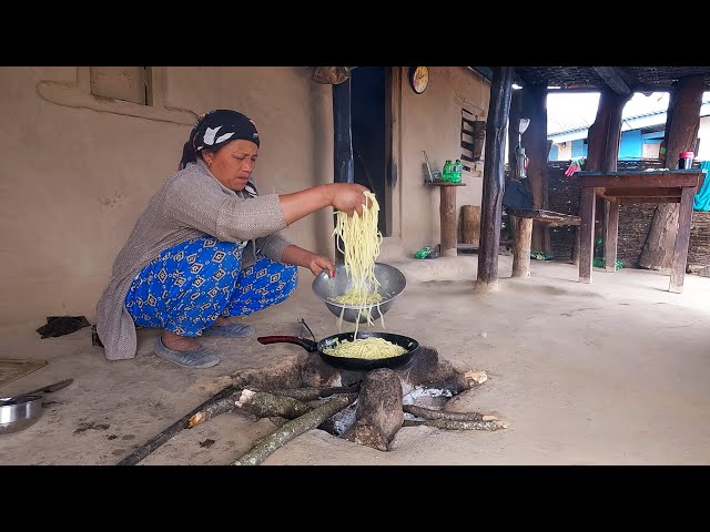 sarmila's noodles recipe in the village || Bhumi village vlogs || @bhumicooking