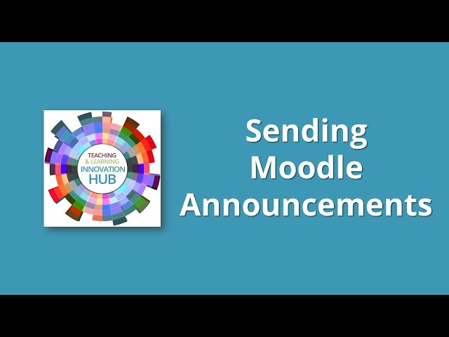 Sending Announcements in Moodle