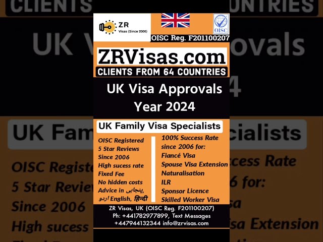 UK Visa Approvals 2024 Fiancé Visa Apply Spouse Visa Application from USA, India ILR Sponsor Licence