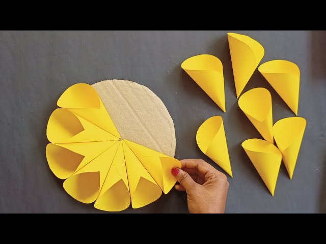 Beautiful paper flower wall hanging/Paper craft ideas for home decoration/ Home decor