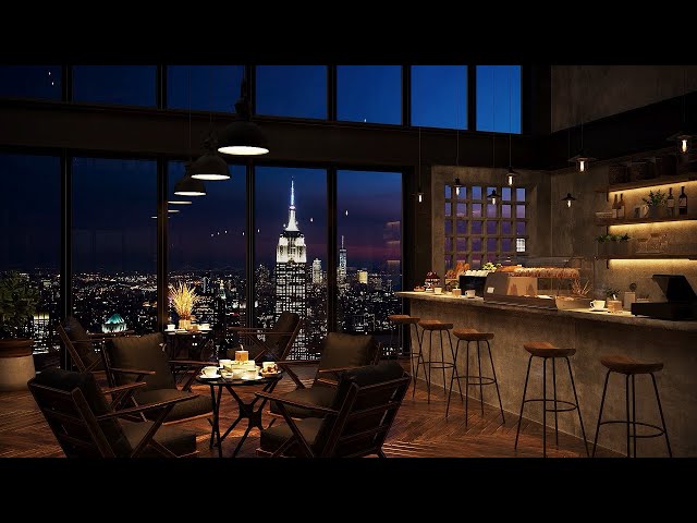 New York Coffee Shop Ambience ☕ Relaxing Jazz Instrumental Music For Good Mood, Work, Study