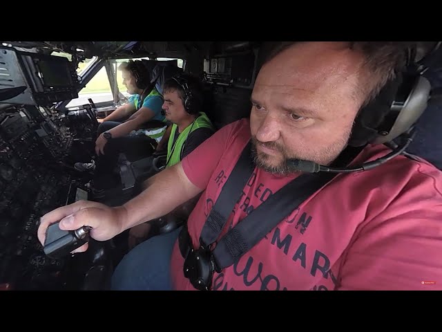 FULL 360° VR Antonov-12 Startup, Taxi, Deauville Takeoff with FAMOUS Captain Alex in 4K! [AirClips]