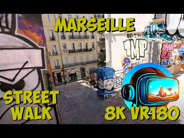 20 Marseille France walking Cours Julien with the smell of drugs in the air 8K 4K VR180 3D Travel