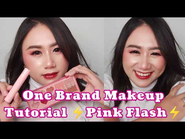 One Brand Makeup Tutorial Pink Flash || Review Pink Flash Makeup