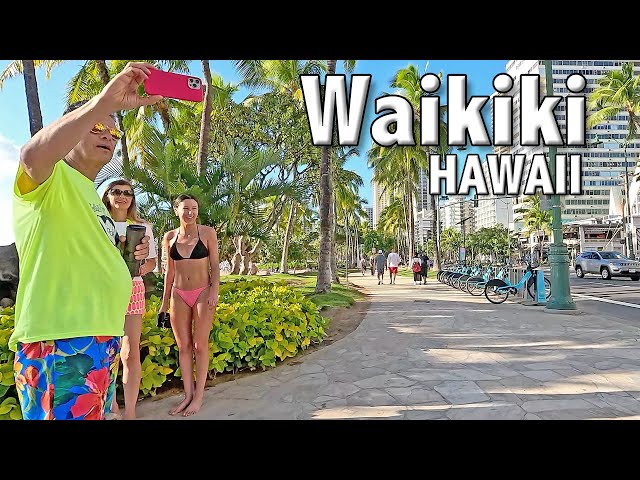 HAWAII WALKING TOUR  🏖 Waikiki Beach Street Walk 🏖 (2025) #waikiki #oahu  #honolulu