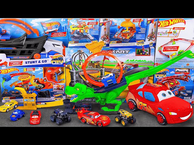 Hot Wheels Collection Unboxing Review ASMR | Hot Wheels Toy Car Track Set City T-Rex Chomp Down