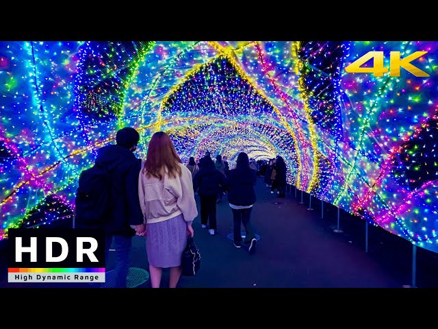 4K HDR // Japan's Best Illuminations near Tokyo after New Year - 2 hours