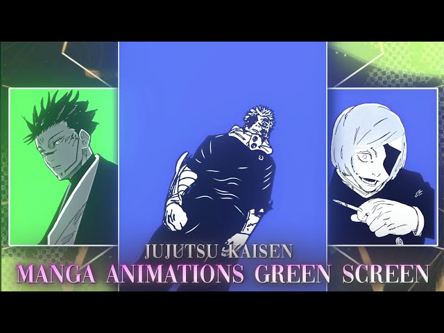 Jjk characters manga animation green screen | jujutsu kaisen manga animations green screen