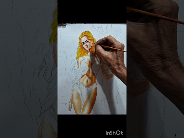 #girlpainting #trending #drawing #viralvideo •••