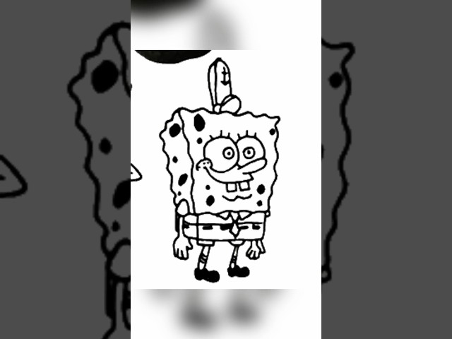 SpongeBob art | how to draw SpongeBob step-by-step #shorts #youtubeshorts #trending