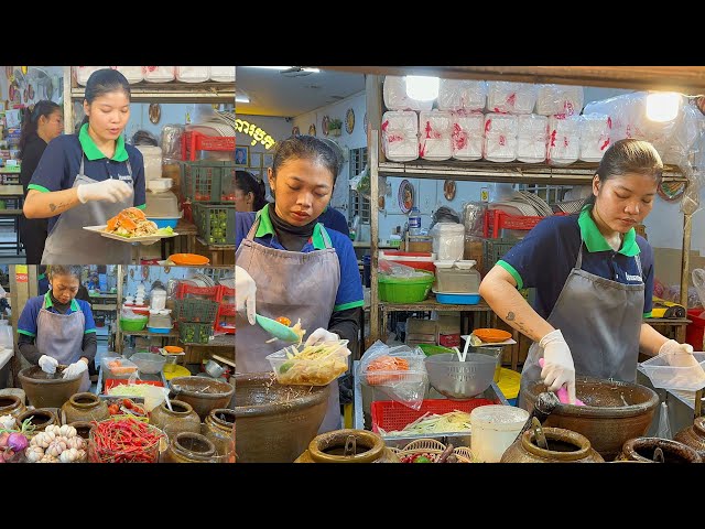 Famous Snack In Cambodia is Papaya Salad with salmon #cambodianfoodtour #asiancapital #foodtours