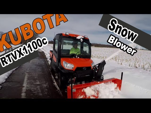 Kubota RTV-X1100c with V5296 snowblower - Wet snow removal