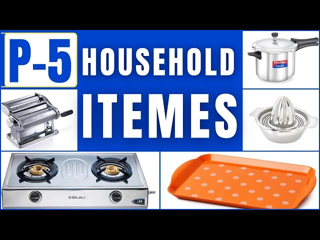 Household Items Name In English