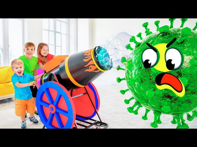 Oliver defeats Viruses + More Funny Kids Videos