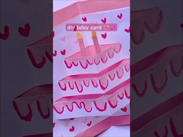 diy cute birthday card ideas🎀🥺💕 #diy #shorts #cards #bday #tiktok #cards #craft #cute #handmade