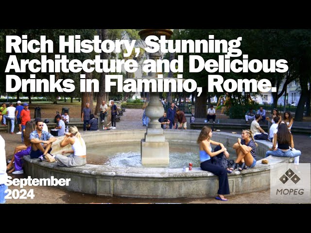 Walk through the Flaminio district. Rome, Italy 4K HDR Slow TV