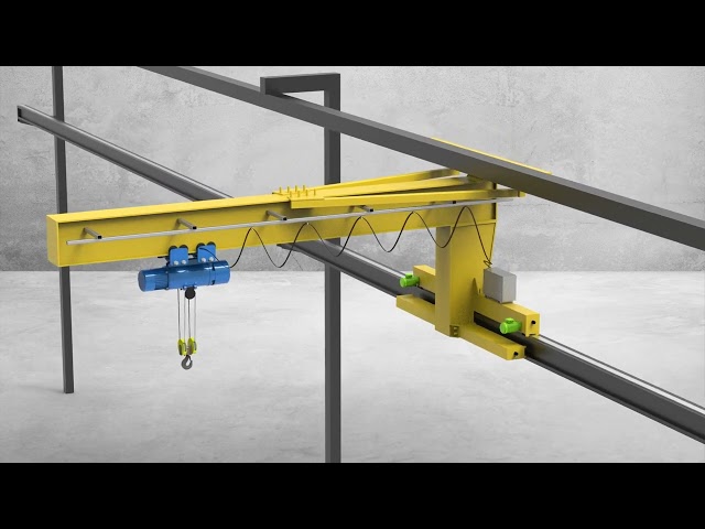 Wall Mounted Travelling Jib Crane, Wall Mounted Rail Travelling Console Crane 1 Ton, 2 Ton, 3 Ton