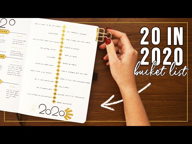 Stuck at home? 😬 Why not make a 2020 Bucket List Spread in your BuJo? ✨