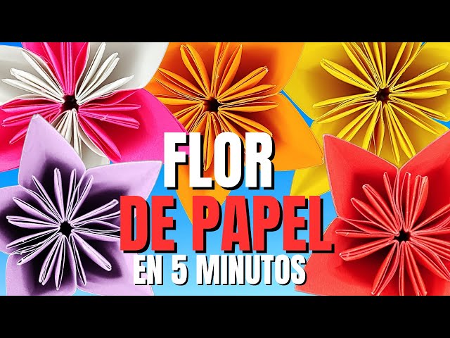 Como HACER una FLOR de PAPEL Fácil y Rápido 🌺