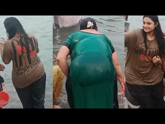 Ganga Snan 2025 | Holy Bathing | Desi Bhabhi Bathing | Simaria Ghat Snan Part 9 #gangasnan