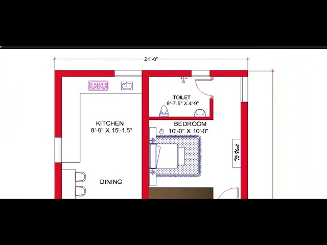 21' x 40'9 SMALL HOUSE DESIGN||21'0"x 40'9 GHAR KA NAKSHA ||851 SQFT HOUSE PLAN||SOUTH FACE PLAN