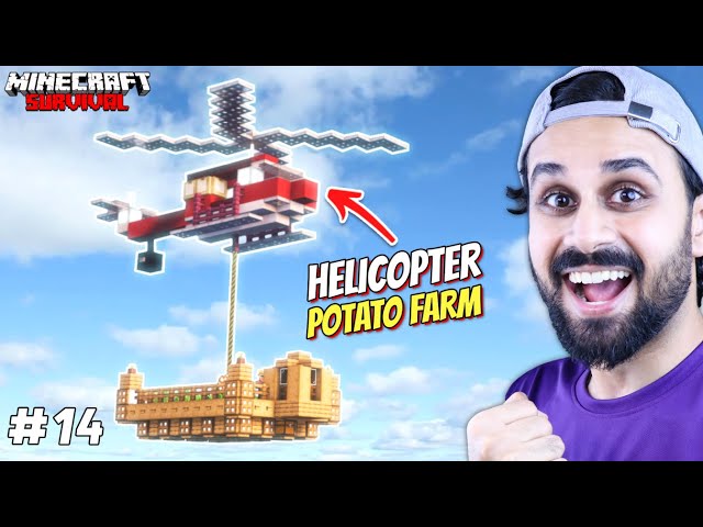 I Built Helicopter Potato Farm in Minecraft (Part 14)