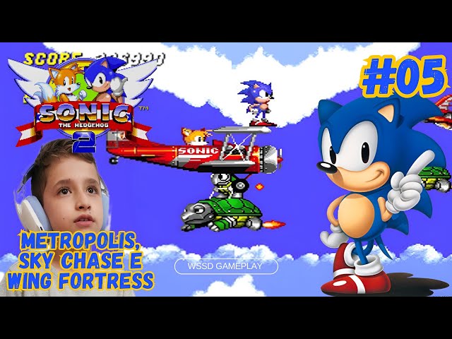 DOMINEI AS FASES DIFÍCEIS: METROPOLIS, SKY CHASE E WING FORTRESS! | SONIC THE HEDGEHOG 2 - PS5 - #05