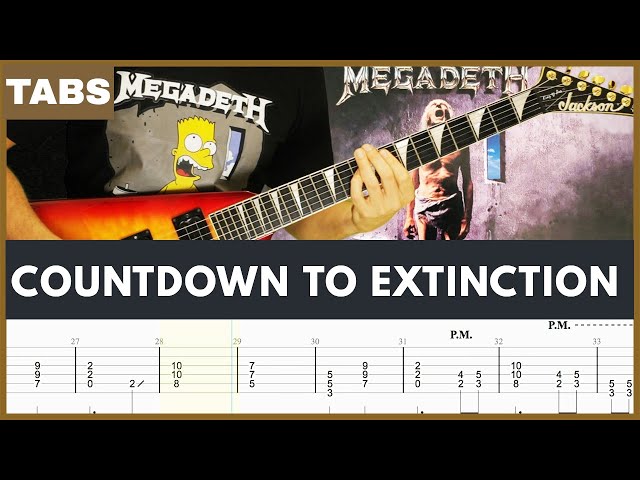 Megadeth - Countdown To Extinction - Guitar Tab | Lesson | Cover | Tutorial