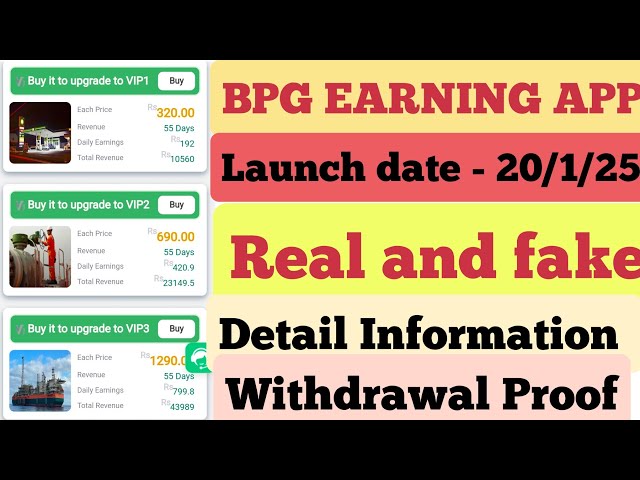 BPG New Long Term Earning App | Real Or Fake | BPG Power Bank New Earning App