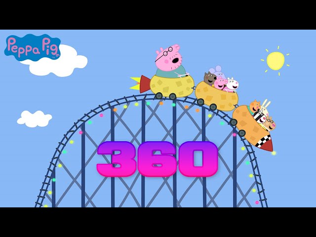 Scariest Peppa Pig Roller Coaster Remix VR 360 Poor Daddy