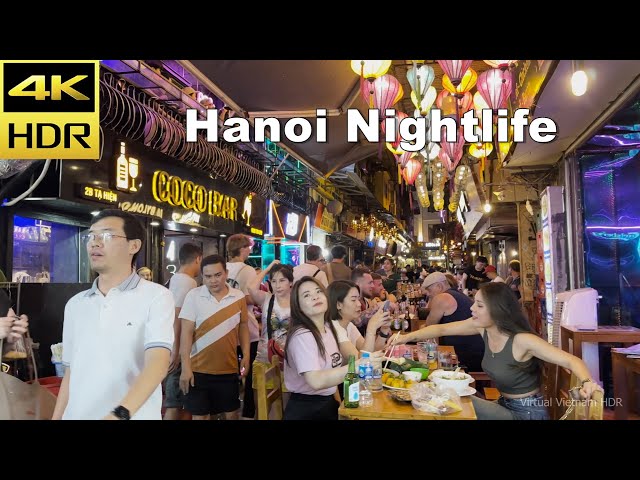 4K HDR | Hanoi nightlife street Walk | Vietnam Nightlife 2023