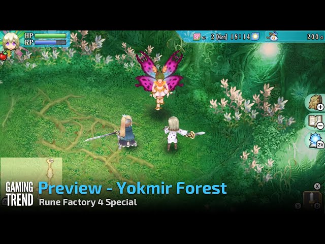 Rune Factory 4 Special Preview -- Yokmir Forest Playthrough