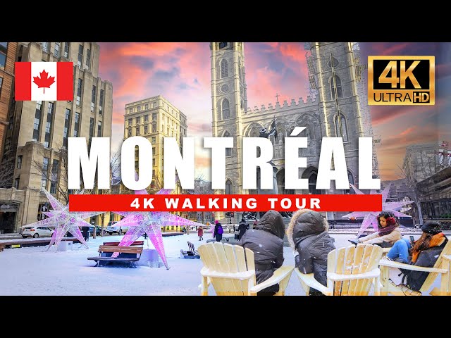 Charming Montréal in the Snow! ❄️ Relaxing Winter Walking Tour [4K HDR/60fps]