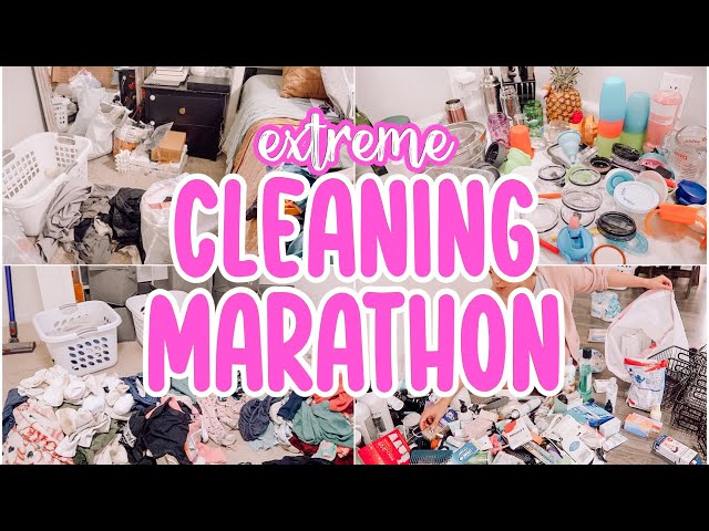 EXTREME CLEAN WITH ME MARATHON // DECLUTTERING AND ORGANIZING // 3 HOURS OF CLEANING MOTIVATION