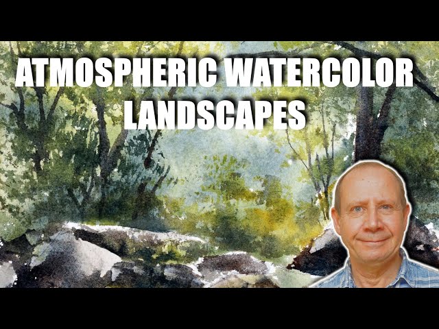 Atmospheric watercolor landscape painting. How to add atmosphere to your watercolour painting.