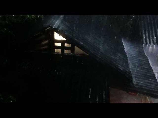 Sleep Instantly with Thunderstorm and Rain on Metal Roof