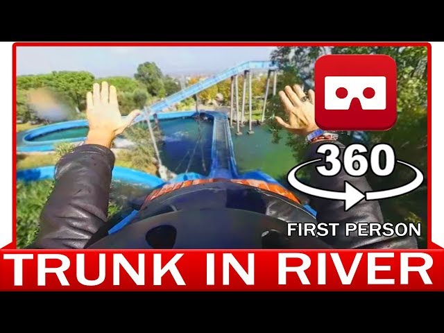 360° VR VIDEO - ROLLERCOASTER - TRUNK IN RIVER - NATURE - VIRTUAL REALITY 3D