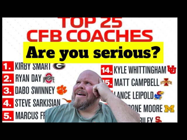 ON3 TOP 25 CFB COACHES RANKING- JACKPOT HAS STRONG OPINIONS !