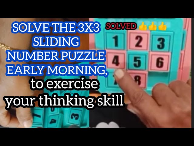 Solve the 3x3 Sliding Number Puzzle early morning, to exercise your thinking skill #asmr #asmrgames