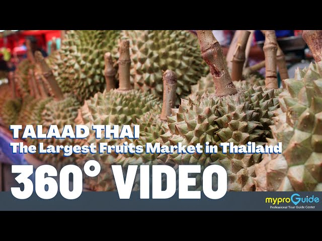 4K 360 VR- Talaad Thai fresh fruit market (Durian)- Bangkok, Thailand