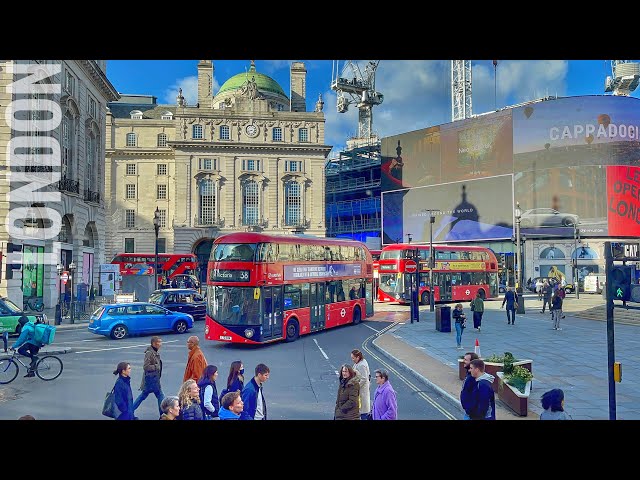 03:00 PM London Bus Ride Route 159 Trafalgar Square to  Regent Street - Oct 2021 [4K HDR]