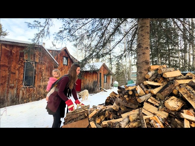 Winter Day at the Cabin | Full Time OFF GRID Living in Canada